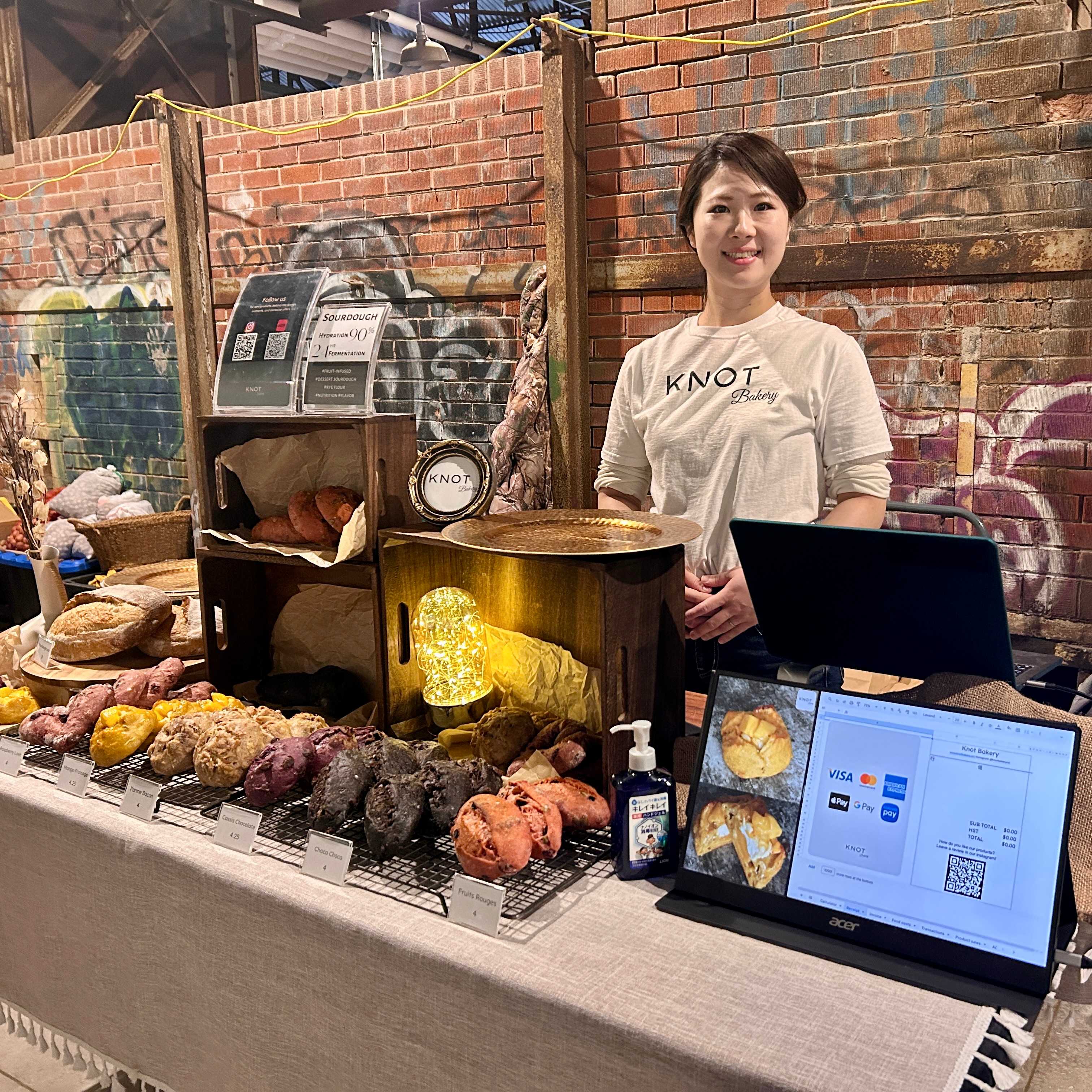Chef Nami at the Evergreen Brick Works farmers market