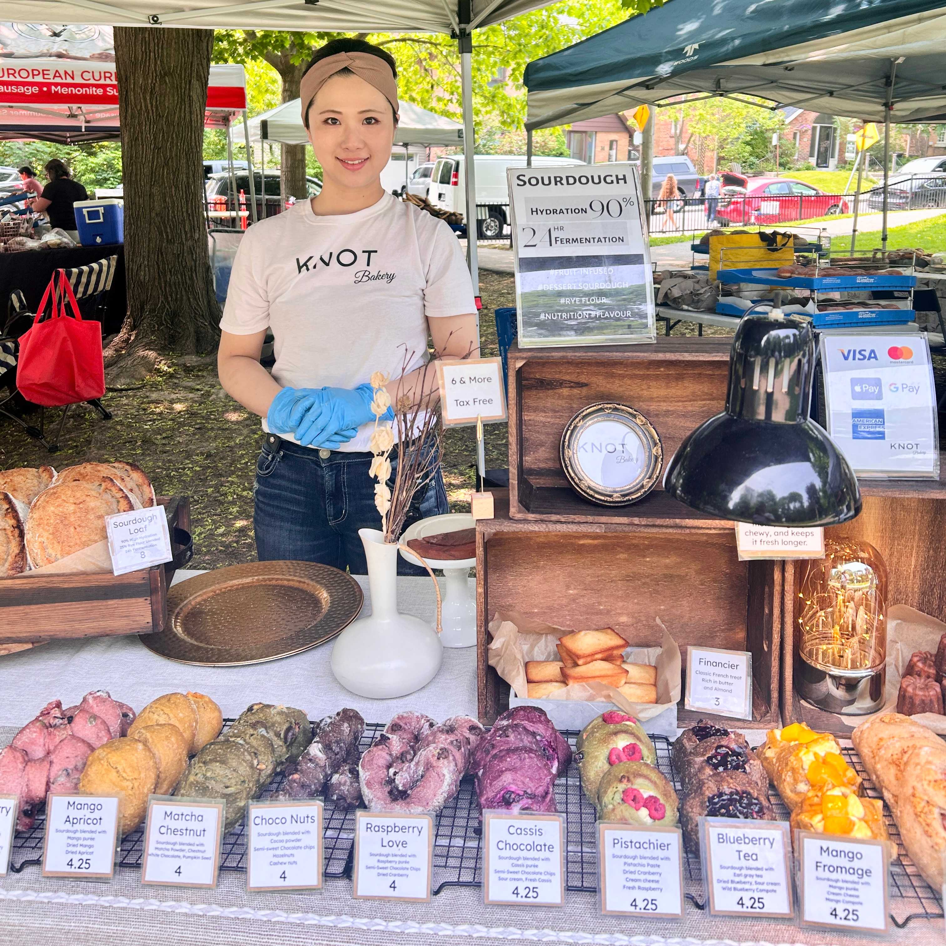 Chef Nami at the Davisville Village farmers market